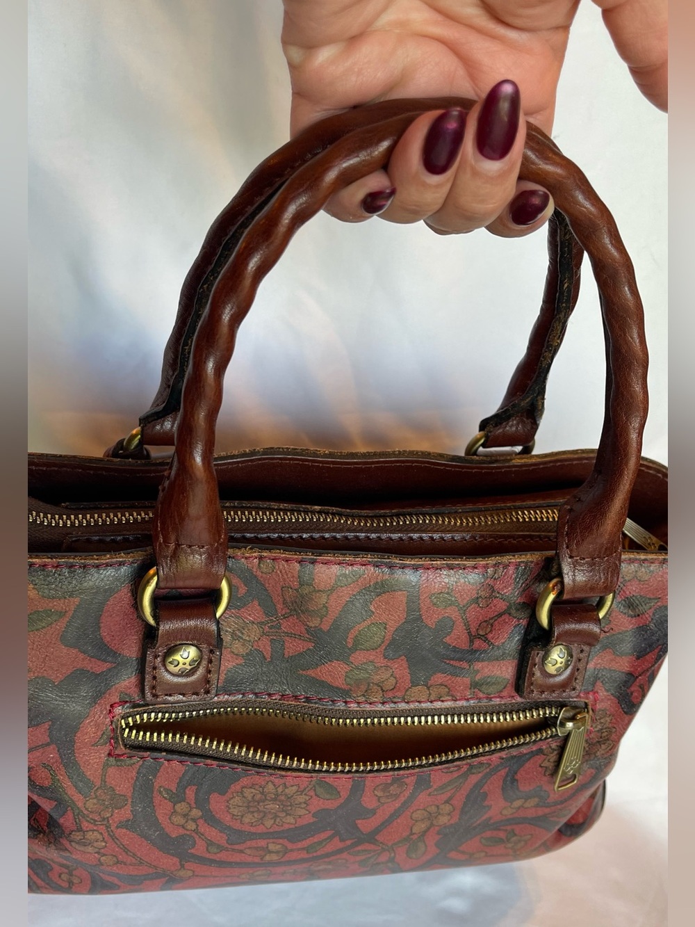 Patricia Nash Angela Satchel Floral Vintage with Tassels - Picture 7 of 11